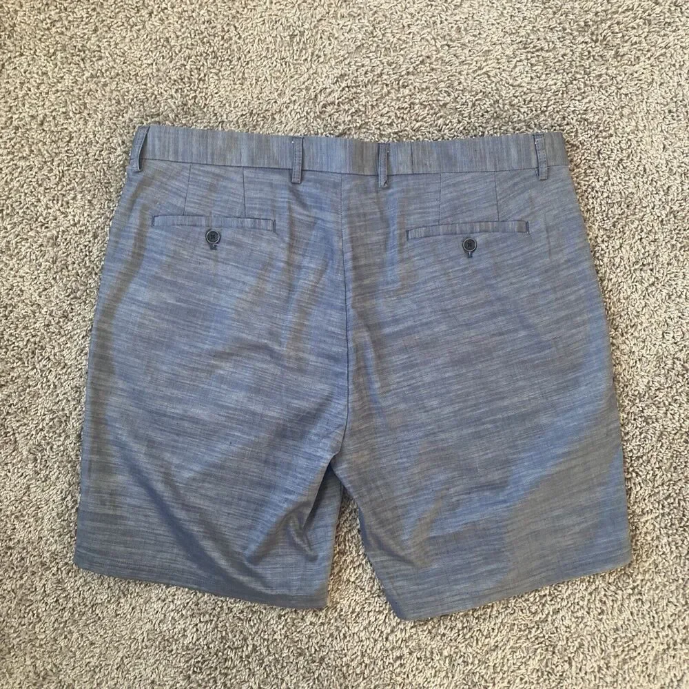 Robert Barakett Men's Size 40 Dusty Moss Lomita Casual 8” Knit Twill Shorts Blue